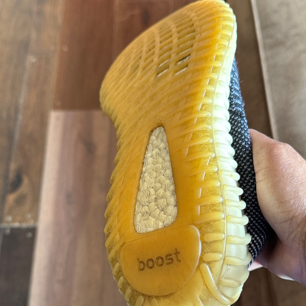 Adidas Yeezy Boost 350 V2 “Carbon” Black Gray Sneakers Size 8 - Picture 8 of 8
